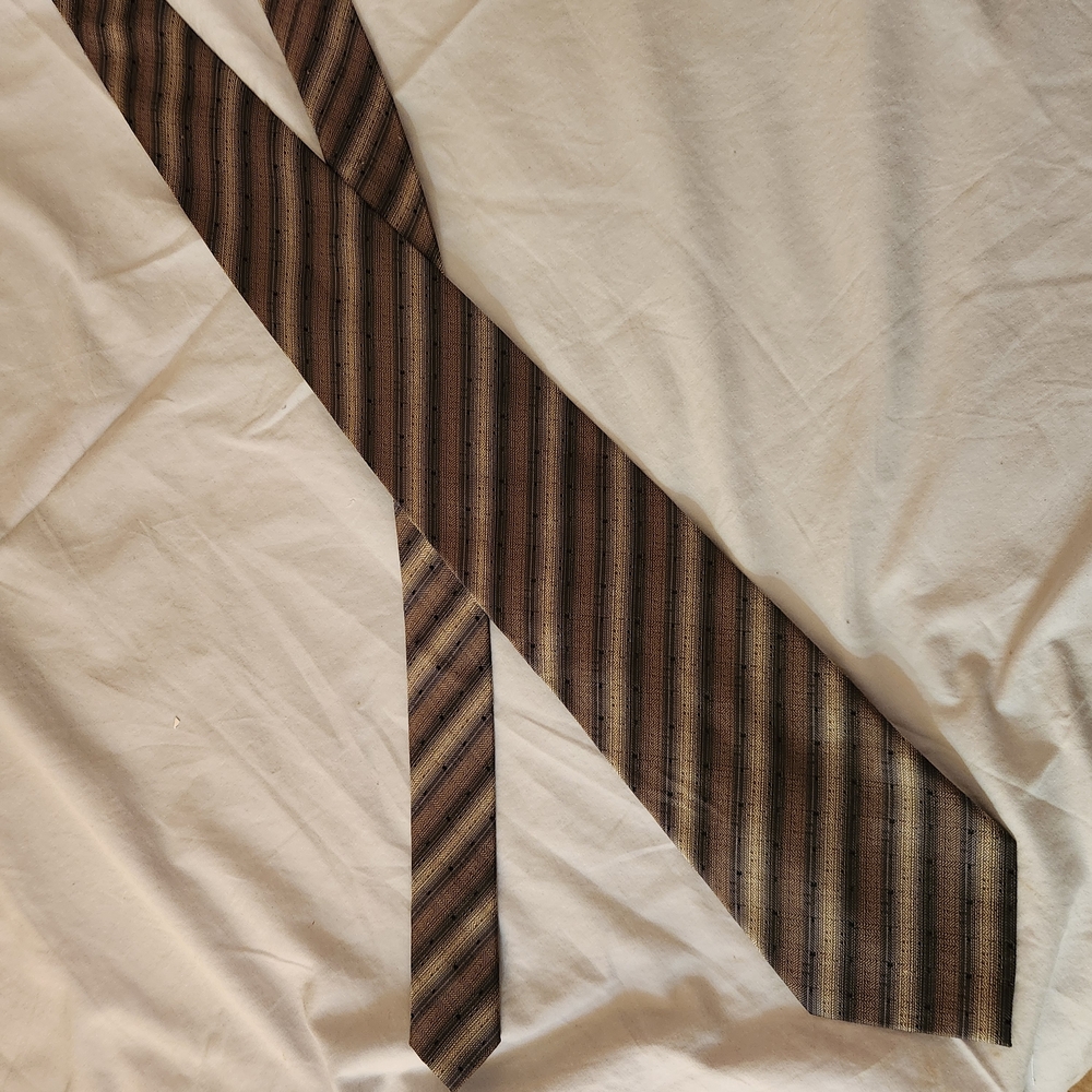 Joseph & Feiss Brown Striped Tie